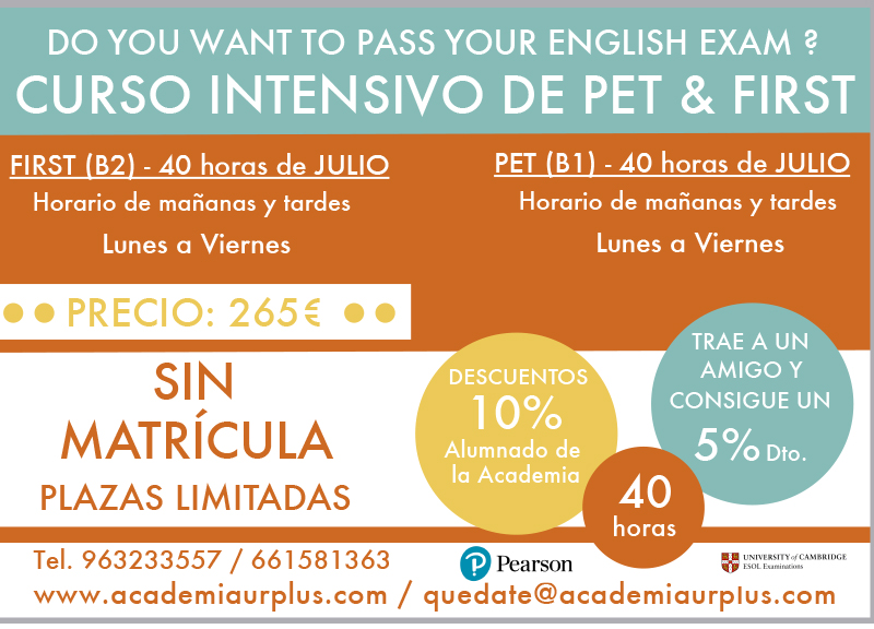 Cursos intensivos Cambridge